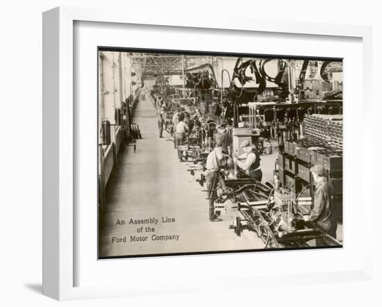 Ford Motor Company the Assembly Line at the Rouge Plant, Dearborn, Illinois-null-Framed Photographic Print