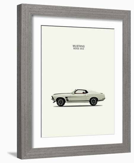 Ford Mustang Boss302 1969-Mark Rogan-Framed Giclee Print