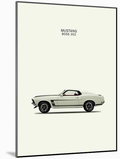 Ford Mustang Boss302 1969-Mark Rogan-Mounted Giclee Print