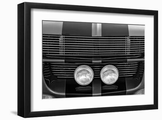 Ford Mustang Grill & Headlamps-null-Framed Art Print