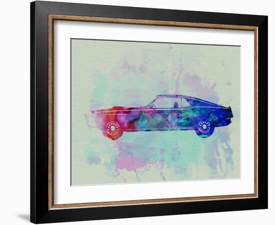 Ford Mustang Watercolor 1-NaxArt-Framed Art Print