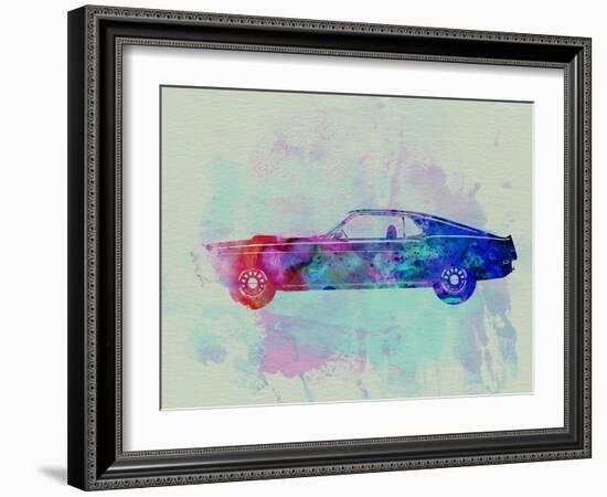 Ford Mustang Watercolor 1-NaxArt-Framed Art Print