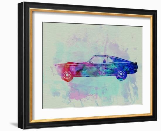 Ford Mustang Watercolor 1-NaxArt-Framed Art Print