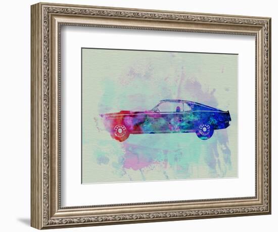 Ford Mustang Watercolor 1-NaxArt-Framed Art Print