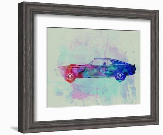 Ford Mustang Watercolor 1-NaxArt-Framed Art Print