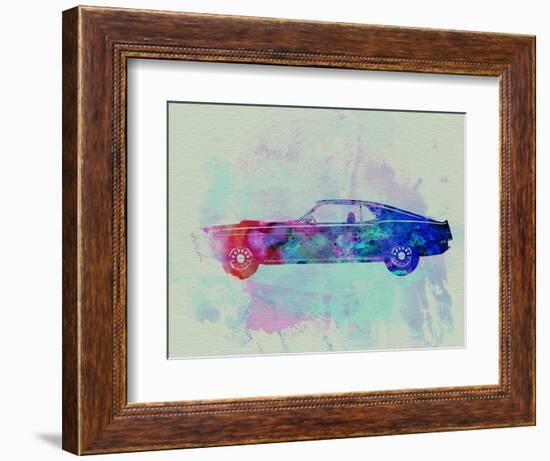 Ford Mustang Watercolor 1-NaxArt-Framed Art Print
