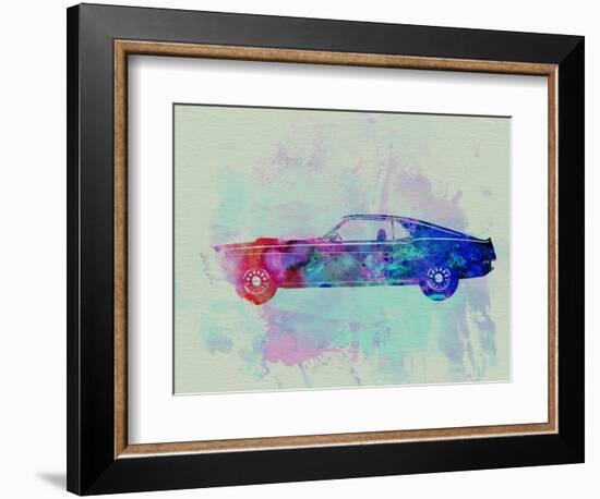 Ford Mustang Watercolor 1-NaxArt-Framed Art Print