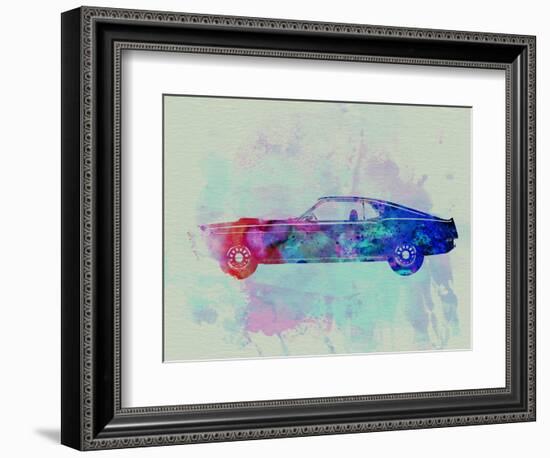 Ford Mustang Watercolor 1-NaxArt-Framed Art Print