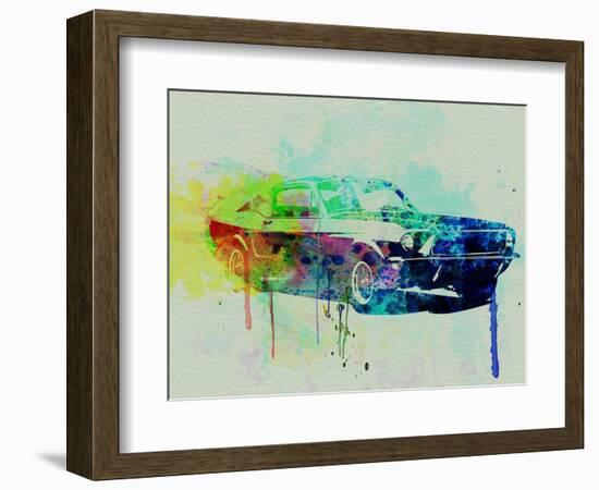 Ford Mustang Watercolor 2-NaxArt-Framed Art Print