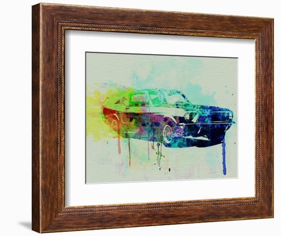 Ford Mustang Watercolor 2-NaxArt-Framed Art Print