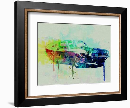 Ford Mustang Watercolor 2-NaxArt-Framed Art Print