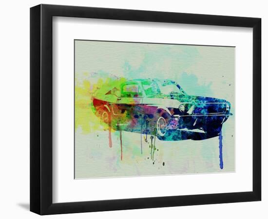 Ford Mustang Watercolor 2-NaxArt-Framed Art Print