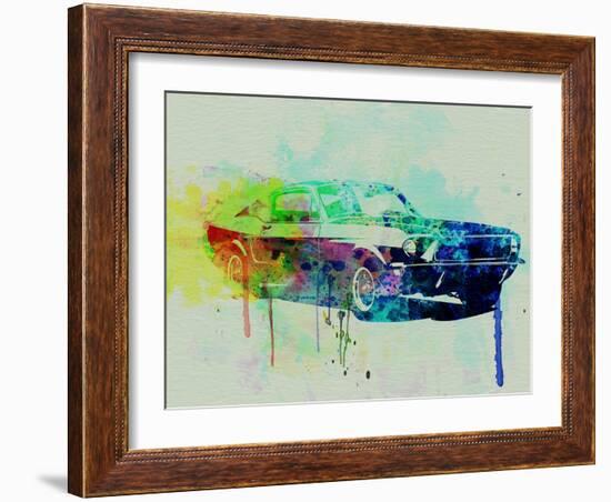 Ford Mustang Watercolor 2-NaxArt-Framed Premium Giclee Print