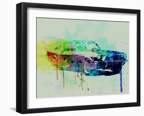 Ford Mustang Watercolor 2-NaxArt-Framed Premium Giclee Print