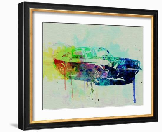 Ford Mustang Watercolor 2-NaxArt-Framed Art Print