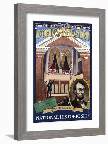 Ford's Theatre National Site - Washington, DC-Lantern Press-Framed Art Print