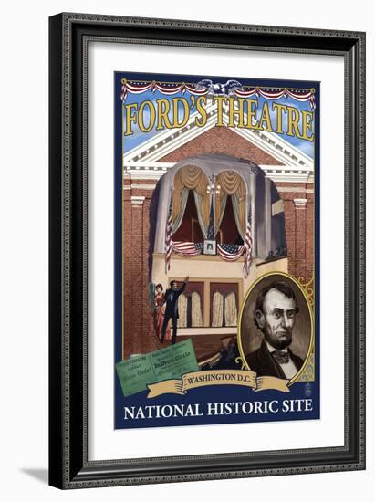 Ford's Theatre National Site - Washington, DC-Lantern Press-Framed Art Print