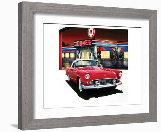 Ford Thunderbird '55-Graham Reynolds-Framed Art Print