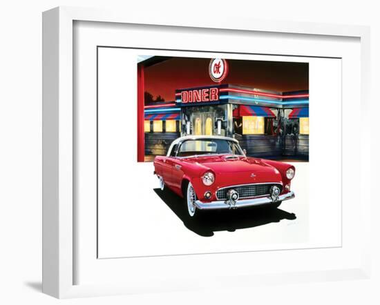 Ford Thunderbird '55-Graham Reynolds-Framed Art Print