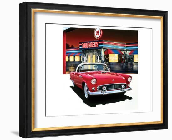 Ford Thunderbird '55-Graham Reynolds-Framed Art Print