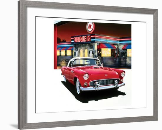 Ford Thunderbird '55-Graham Reynolds-Framed Art Print