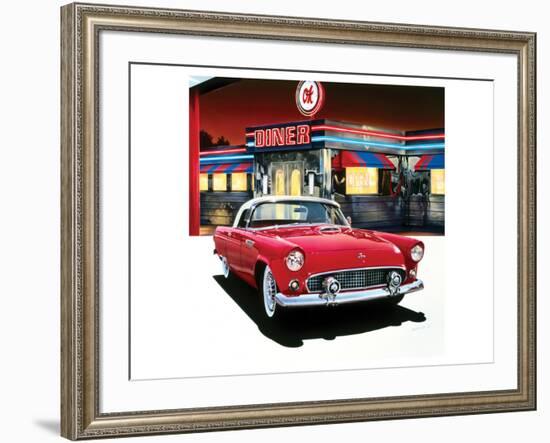 Ford Thunderbird '55-Graham Reynolds-Framed Art Print