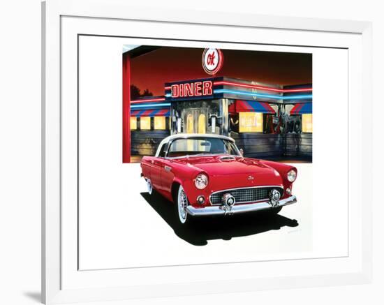 Ford Thunderbird '55-Graham Reynolds-Framed Art Print