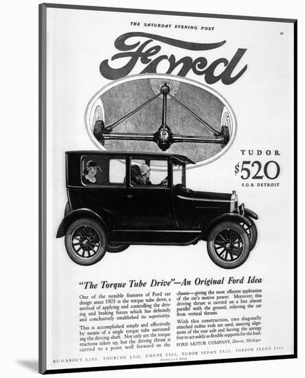 Ford Tudor - Torque Tube Drive-null-Mounted Art Print