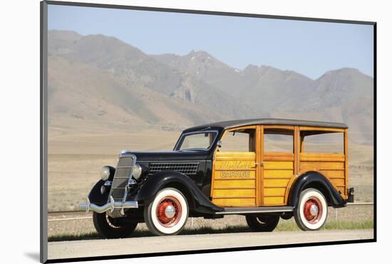 Ford woodie deluxe station wagon 1935-Simon Clay-Mounted Photographic Print