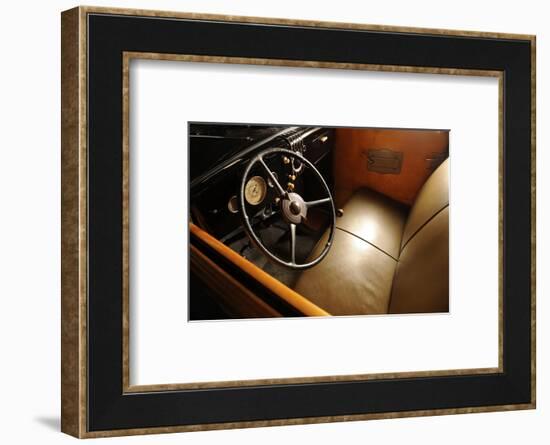 Ford woodie deluxe station wagon 1935-Simon Clay-Framed Photographic Print