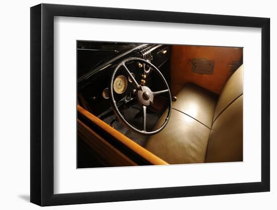 Ford woodie deluxe station wagon 1935-Simon Clay-Framed Photographic Print