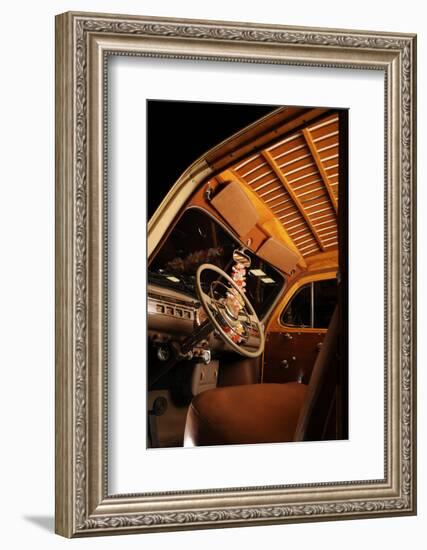 Ford woodie station wagon 1946-Simon Clay-Framed Photographic Print