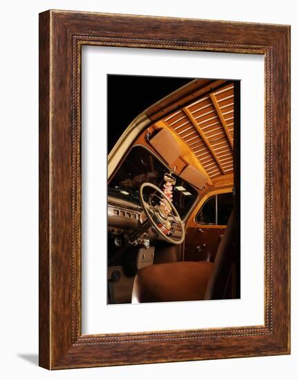 Ford woodie station wagon 1946-Simon Clay-Framed Photographic Print