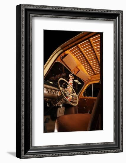 Ford woodie station wagon 1946-Simon Clay-Framed Photographic Print