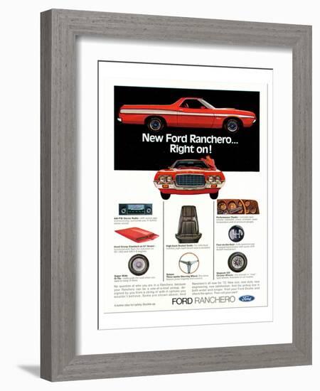 Ford1972 Ranchero... Right On!-null-Framed Art Print