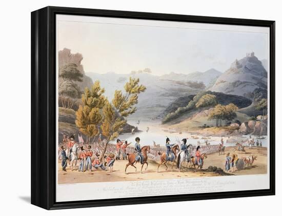 Fording of the River Mondego, engraved by C. Turner, 21st September 1810-Thomas Staunton St. Clair-Framed Premier Image Canvas