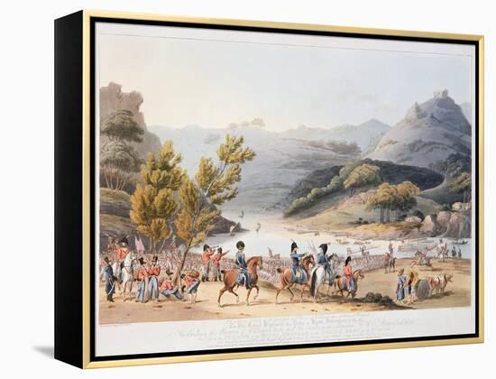 Fording of the River Mondego, engraved by C. Turner, 21st September 1810-Thomas Staunton St. Clair-Framed Premier Image Canvas