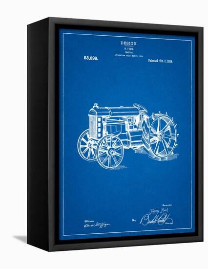 Fordson Tractor Patent-Cole Borders-Framed Stretched Canvas