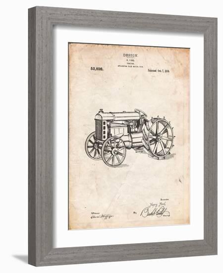 Fordson Tractor Patent-Cole Borders-Framed Art Print