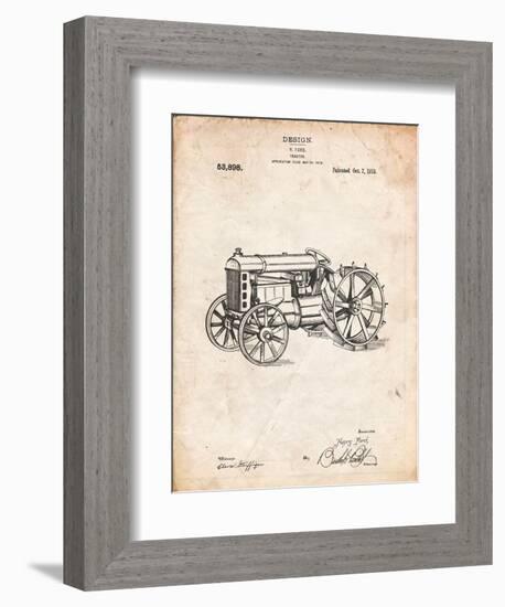 Fordson Tractor Patent-Cole Borders-Framed Premium Giclee Print