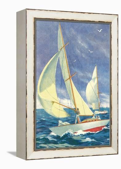 Fore-Deck Man, Yacht Racing-null-Framed Stretched Canvas