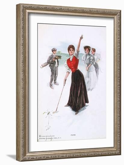 Fore !, illustration, c1900-Unknown-Framed Giclee Print