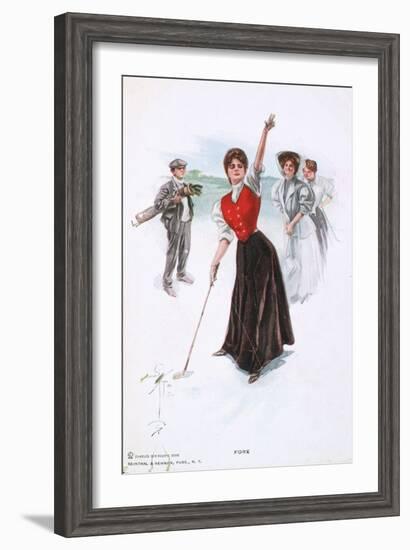 Fore !, illustration, c1900-Unknown-Framed Giclee Print