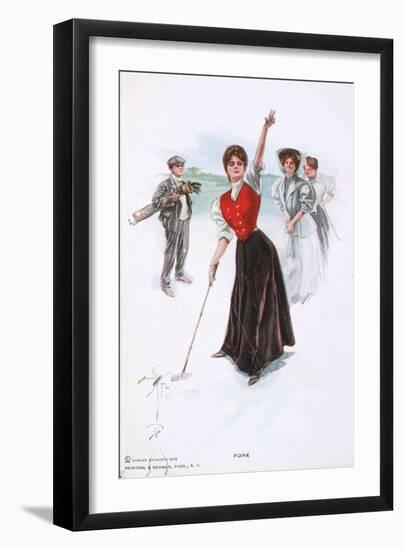 Fore !, illustration, c1900-Unknown-Framed Giclee Print