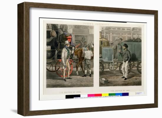 Fore's Contrasts: the Driver of 1832, the Driver of 1852, Engraved by John Harris (1811-65) 1852-Henry Thomas Alken-Framed Giclee Print