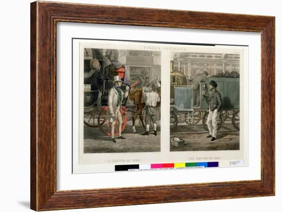 Fore's Contrasts: the Driver of 1832, the Driver of 1852, Engraved by John Harris (1811-65) 1852-Henry Thomas Alken-Framed Giclee Print