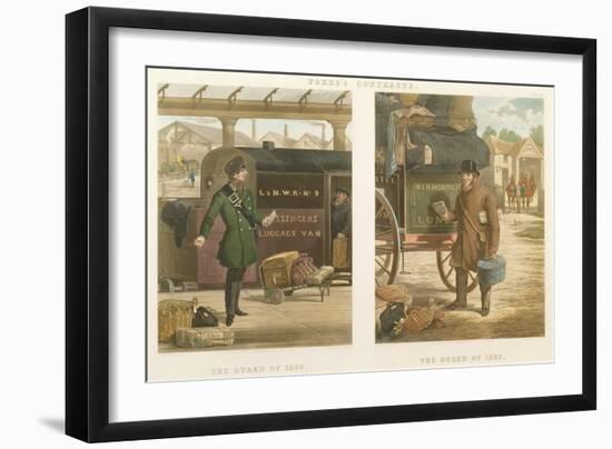 Fore's Contrasts: the Guard of 1832, the Guard of 1852, Engraved by John Harris-Henry Thomas Alken-Framed Giclee Print