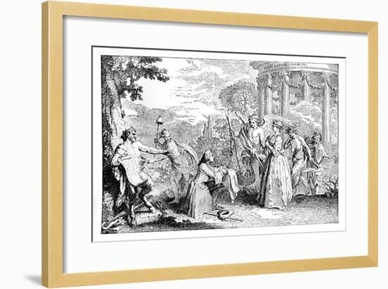 Fore-Warned, Fore-Armed, 1741-E Gravelot-Framed Giclee Print