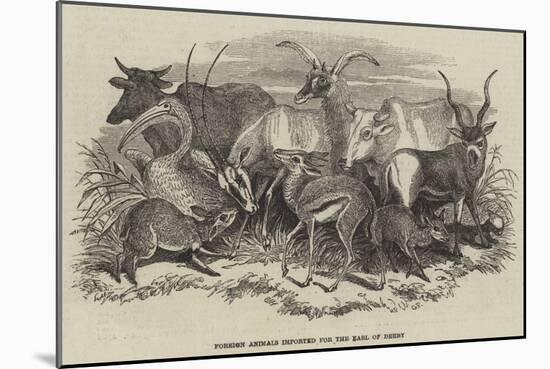 Foreign Animals Imported for the Earl of Derby-null-Mounted Giclee Print