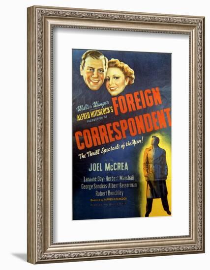 Foreign Correspondent - Movie Poster Reproduction-null-Framed Photo